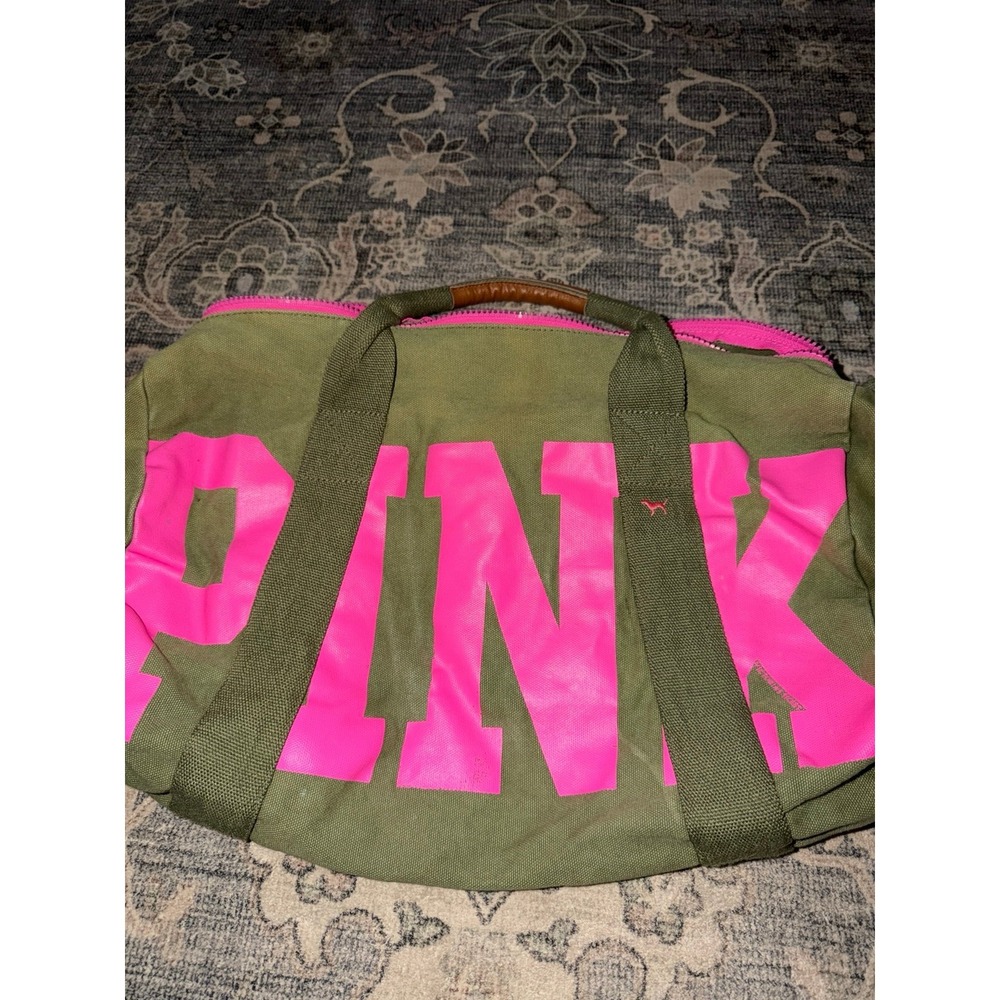 Vintage Y2K Victorias Secret Large Duffle Bag Canvas Tote 2010 Love Pink